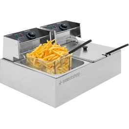 Freidora Aceite Eléctrica Doble 12 Lt Industrial 2500w Acero Inoxidable
